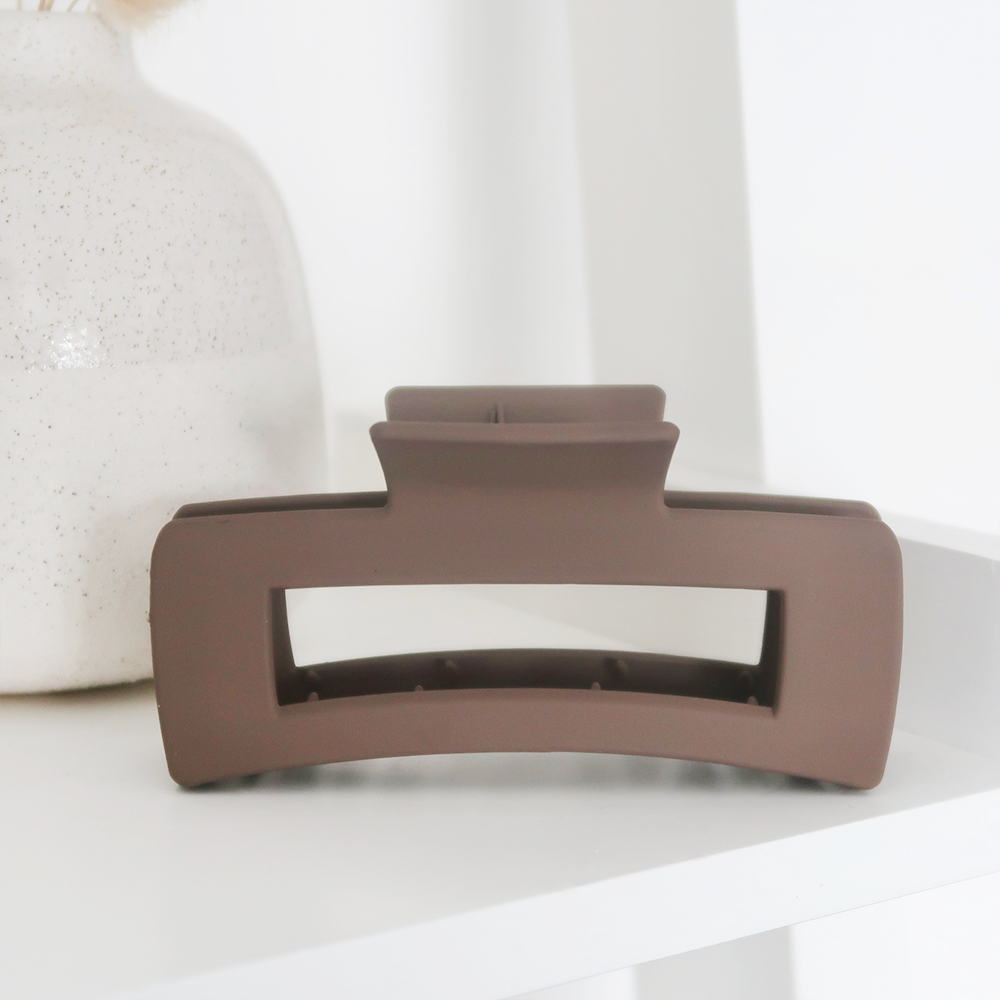 Mocha Square Claw Clip