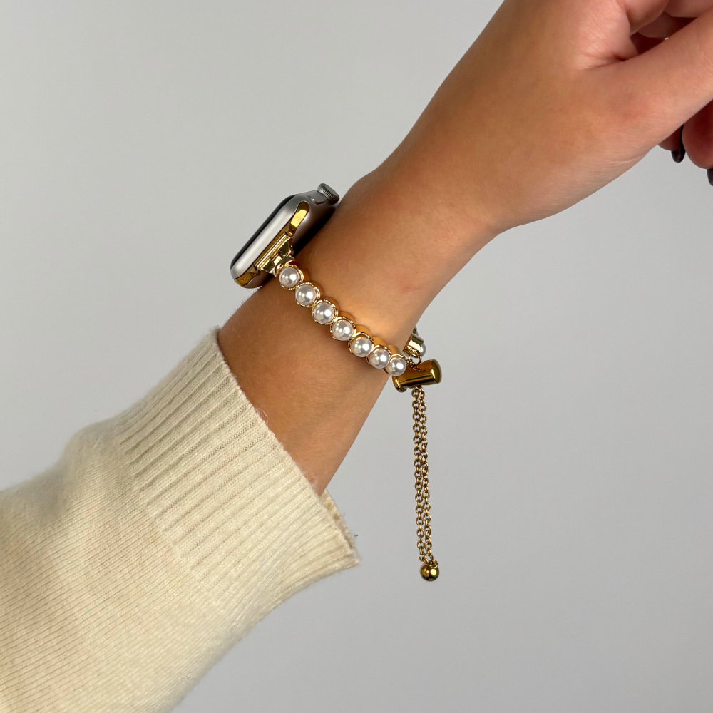 Isla Pearl Apple Watch Strap - Gold