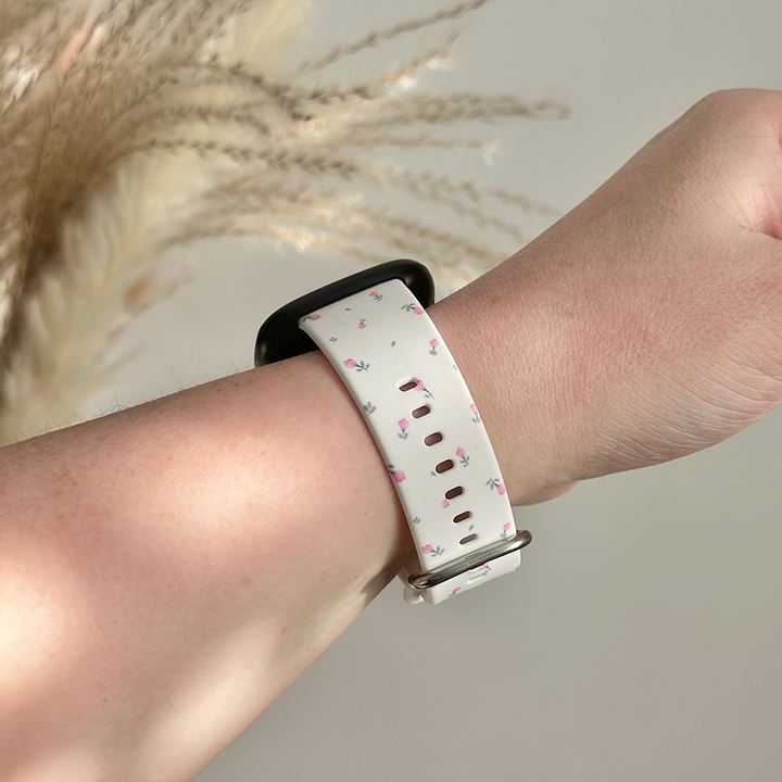 Fitbit Strap - Ditsy Floral White