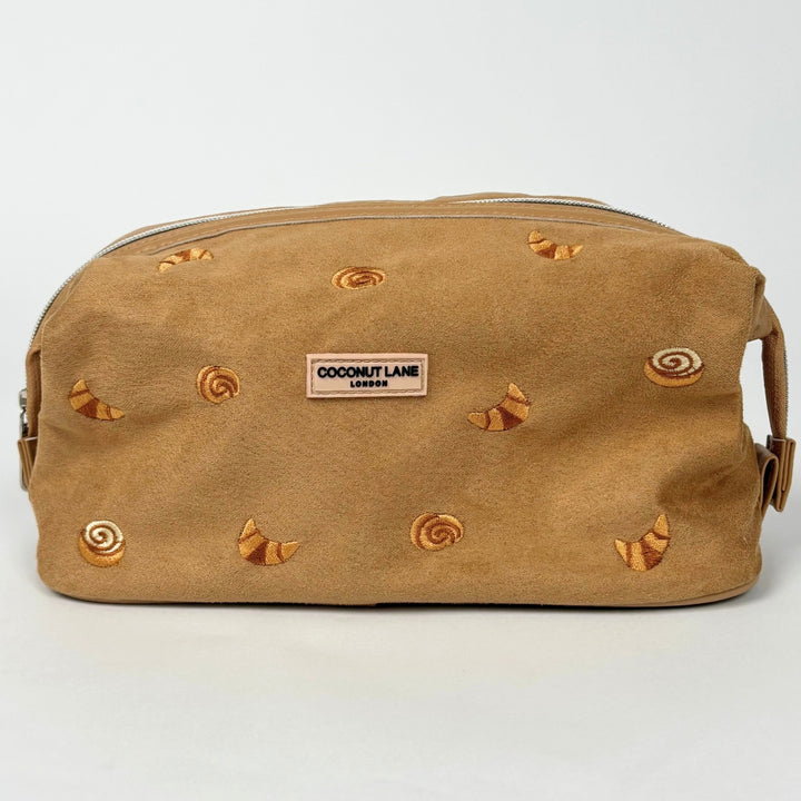 Suedette Expandable Makeup Bag - Croissant Club