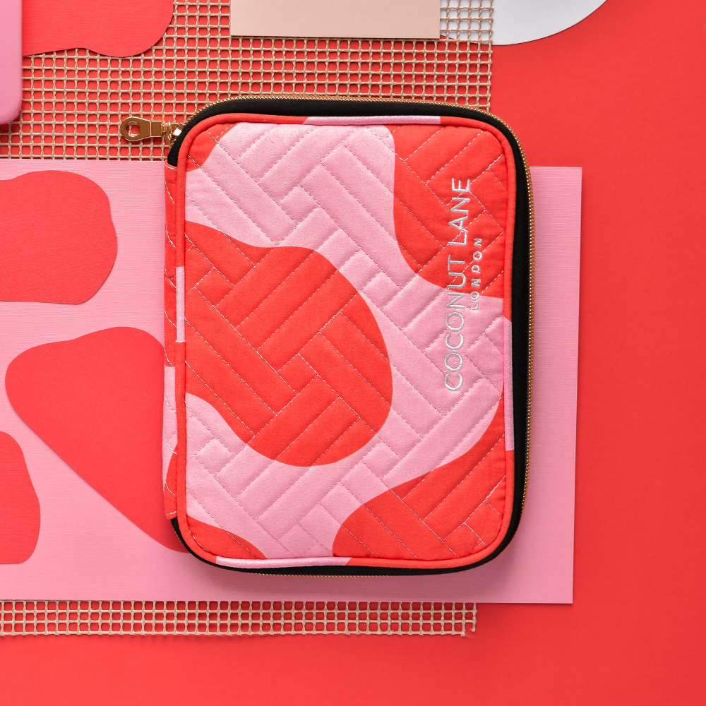 Watch Strap Travel Case - Abstract Pink & Red