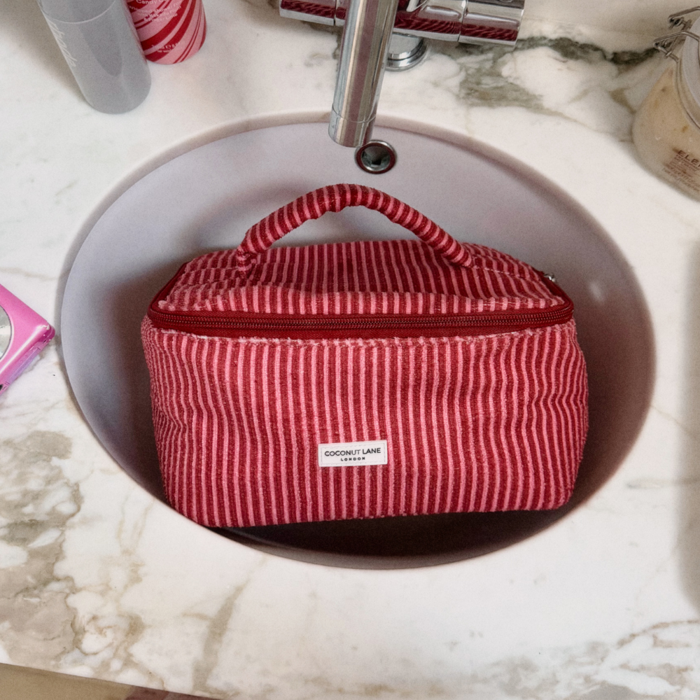 Travel Towel Vanity Case - Mulberry Stripes