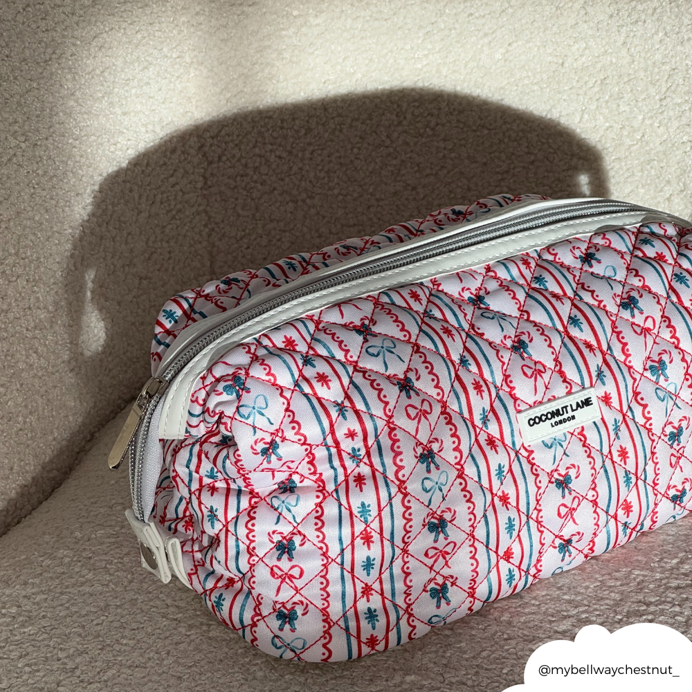 Expandable Makeup Bag - Quilted Let It Bow