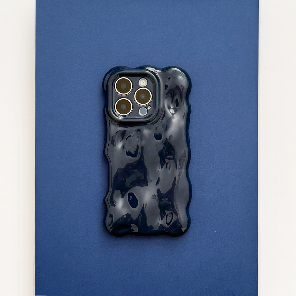 3D Bubble Phone Case - Navy
