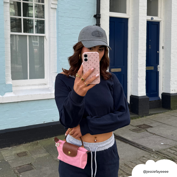 Ditsy Strawberries Phone Case - Powder Pink