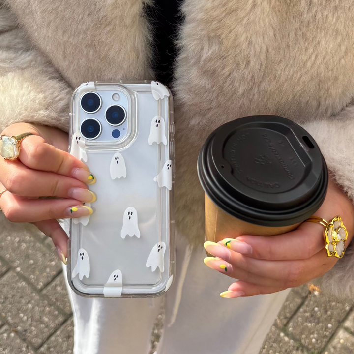 Clear Phone Case - Cute Ghosts