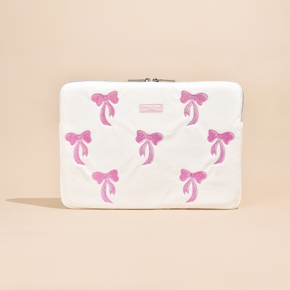 LUXE Pink Bow Laptop Sleeve
