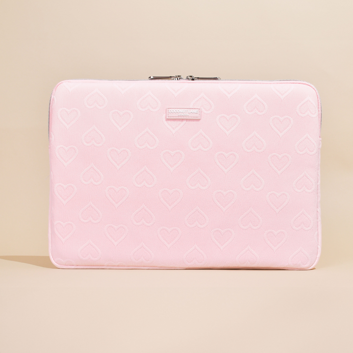 Baby Pink Heart Laptop Sleeve