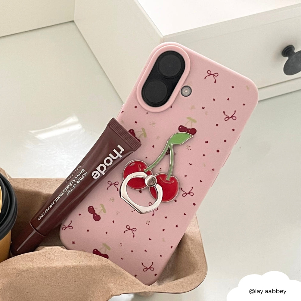 Adhesive Phone Ring - Cherries