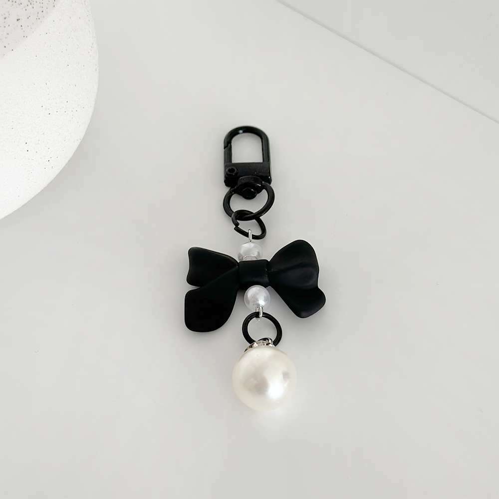 Coquette Bow Keyring - Black
