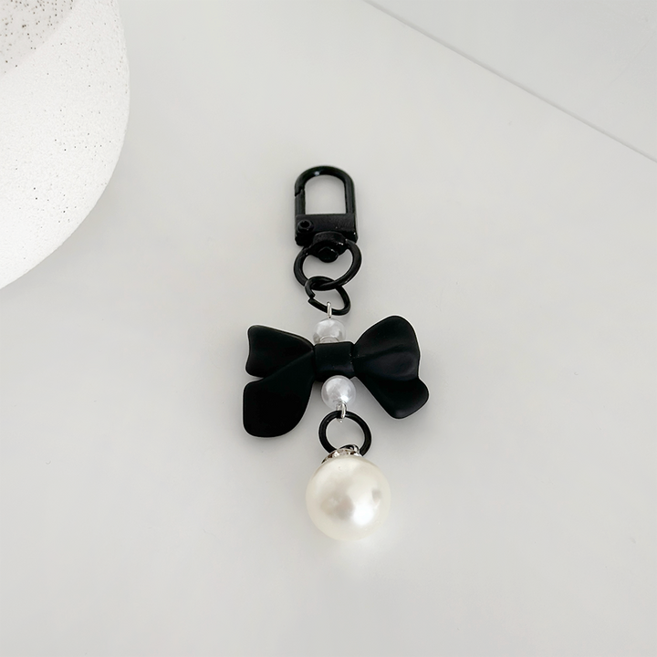 Coquette Bow Keyring - Black