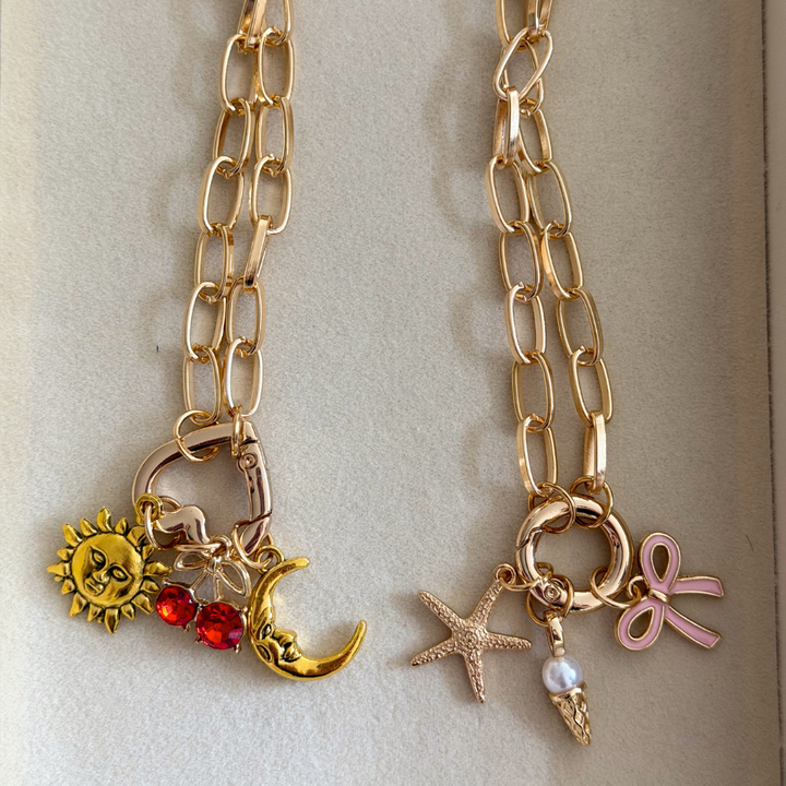Ice Cream Charm on Phone Strap Gold jewellery box