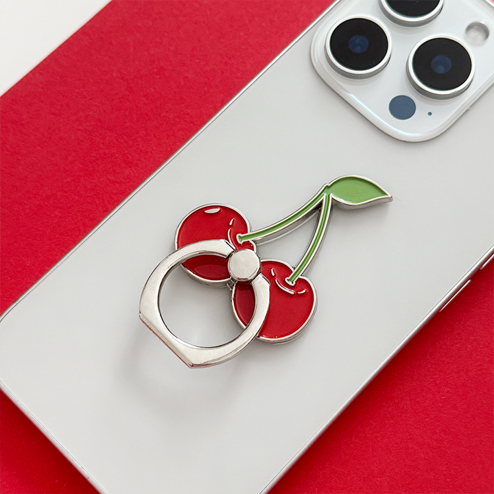 Adhesive Phone Ring - Cherries