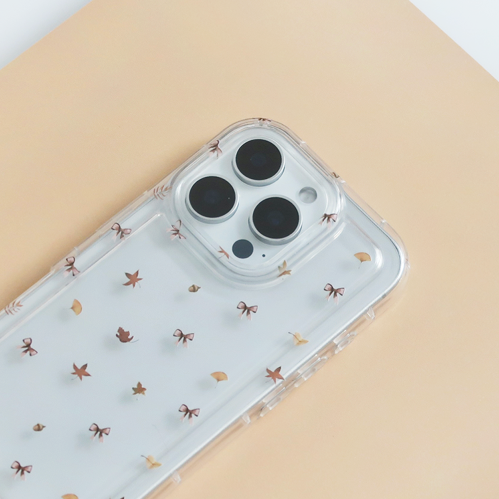 Clear Phone Case - Autumn Bow