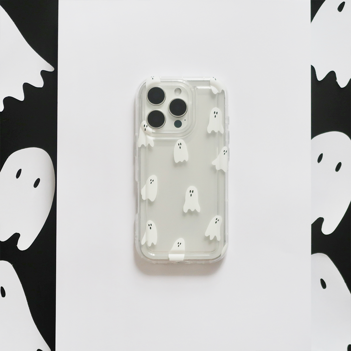Clear Phone Case - Cute Ghosts
