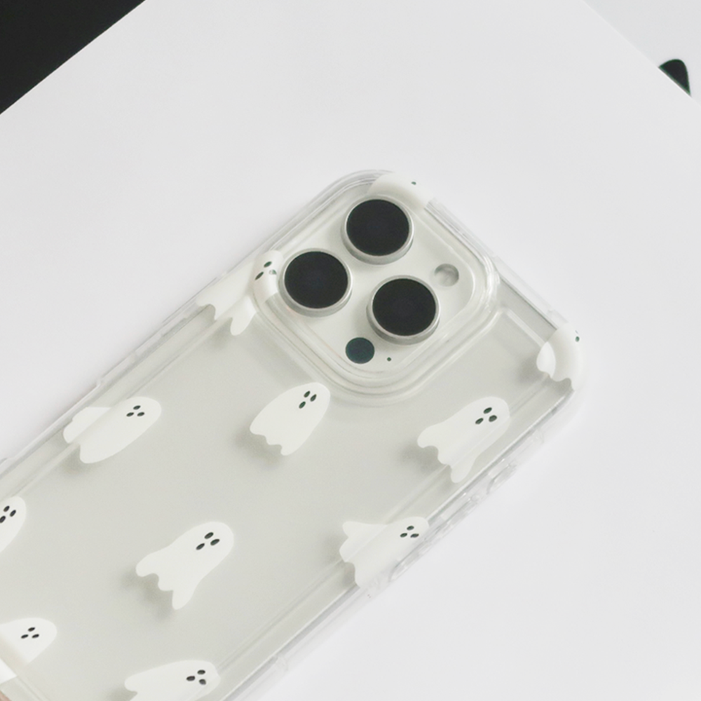 Clear Phone Case - Cute Ghosts