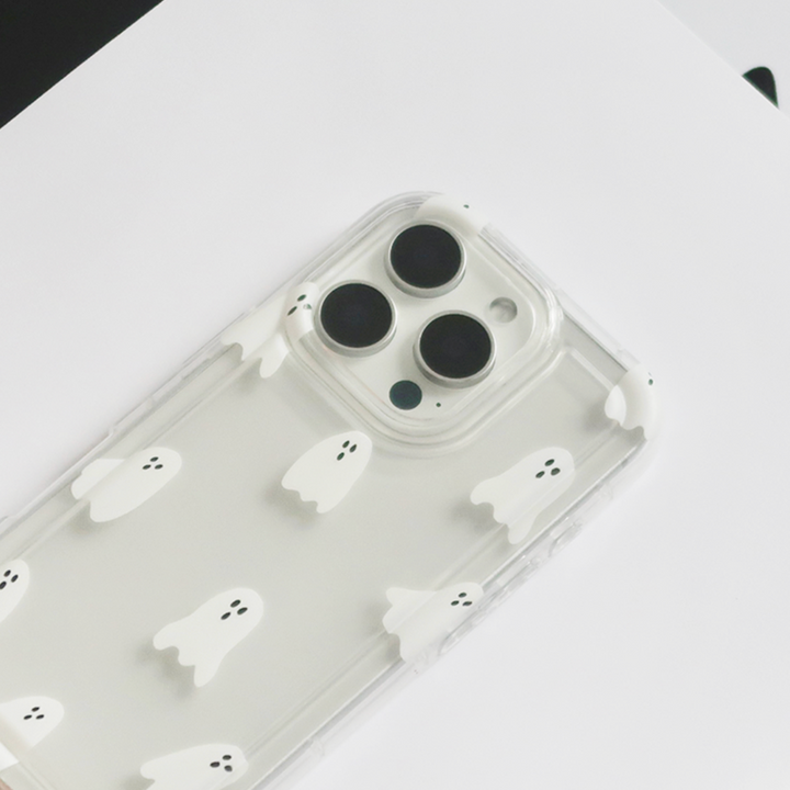 Clear Phone Case - Cute Ghosts