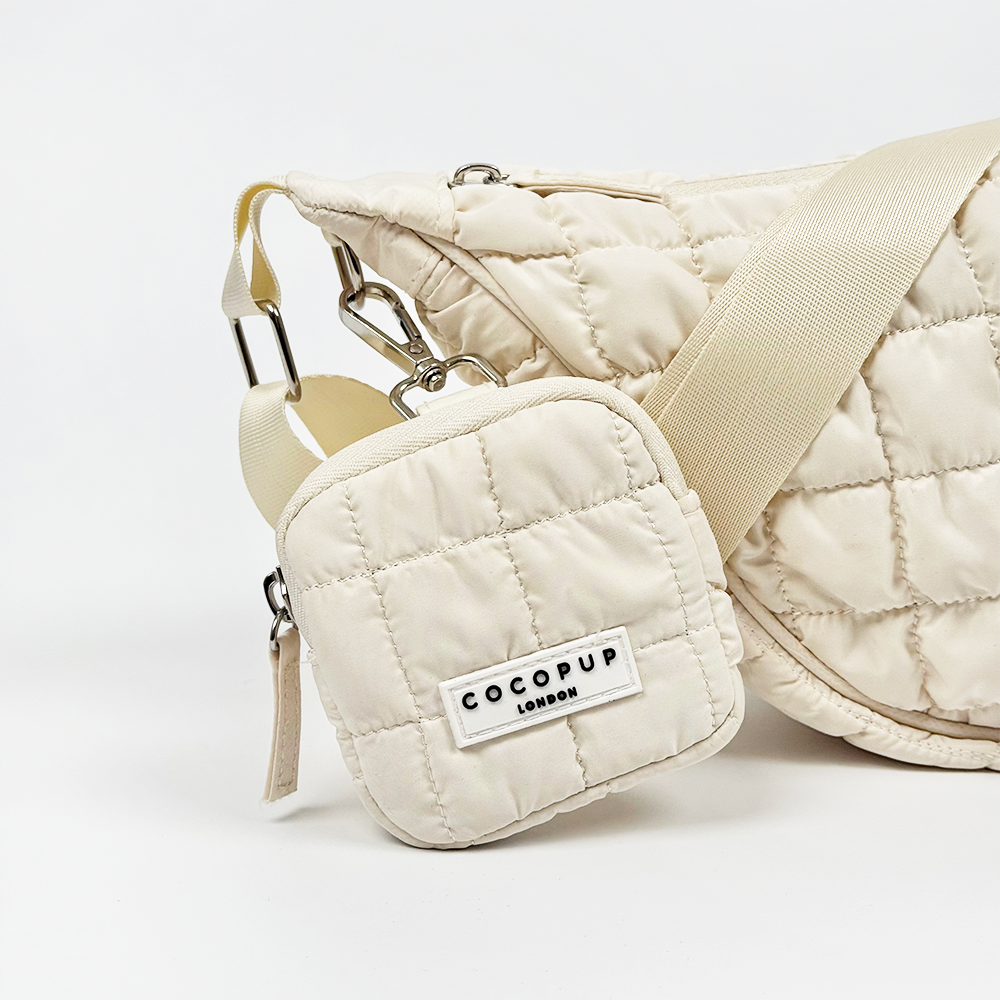 Crossbody Crescent Dog Walking Bag Bundle - Cloud