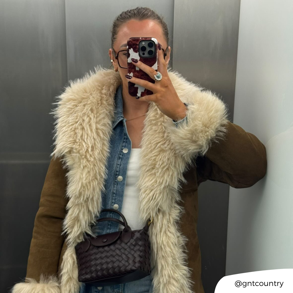 Girl mirror selfie with cocoa cowgirl phone case