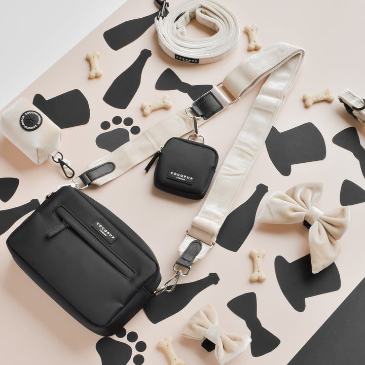 Dog Walking Bag Bundle - Champagne Velvet