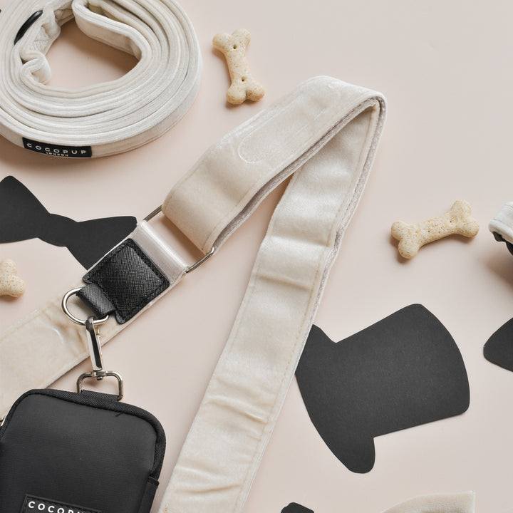 Dog Walking Bag Bundle - Champagne Velvet