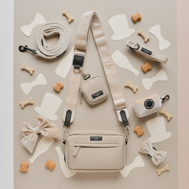 Dog Walking Bag Bundle - Champagne Velvet