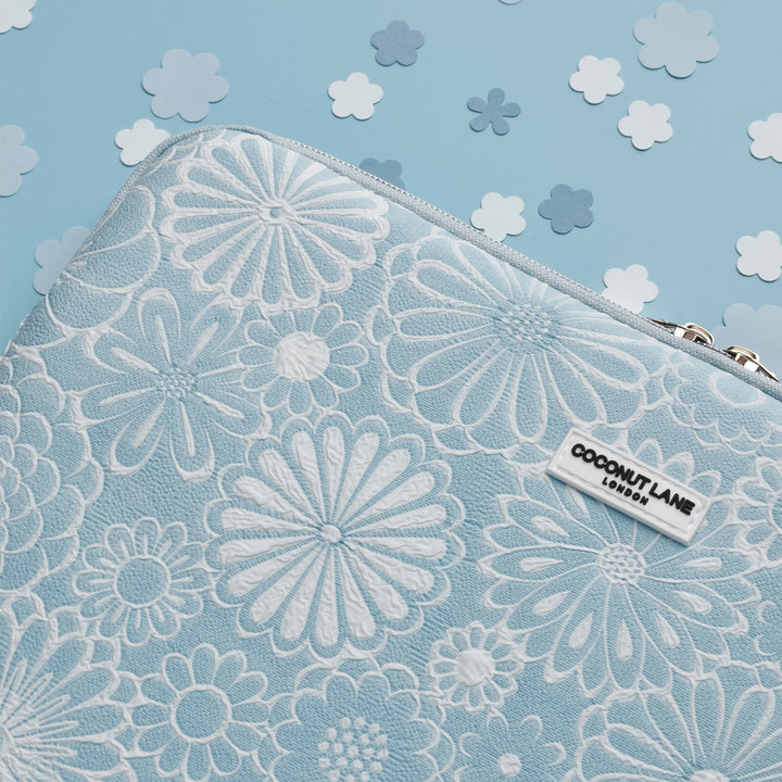 Baby Blue Flower Laptop Sleeve