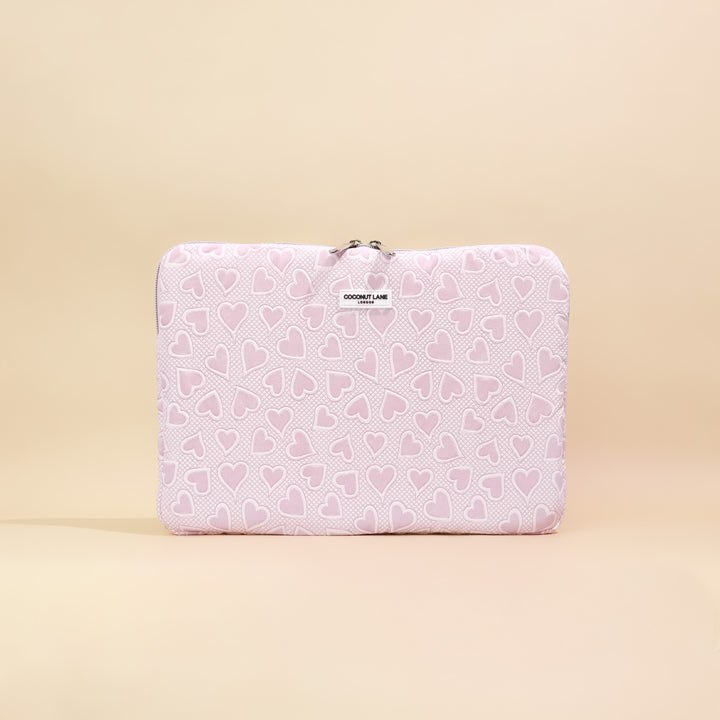 Lilac Hearts Laptop Sleeve