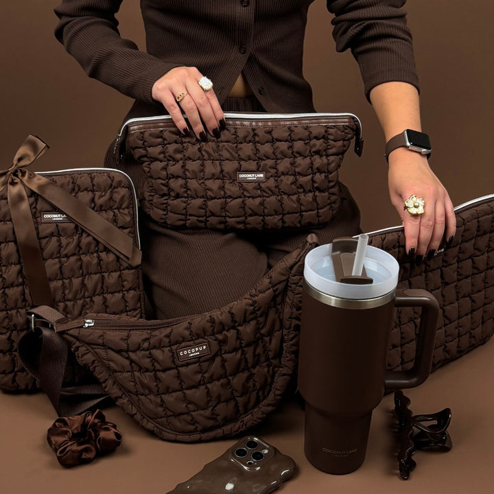 Quilted Chocolate iPad Sleeve