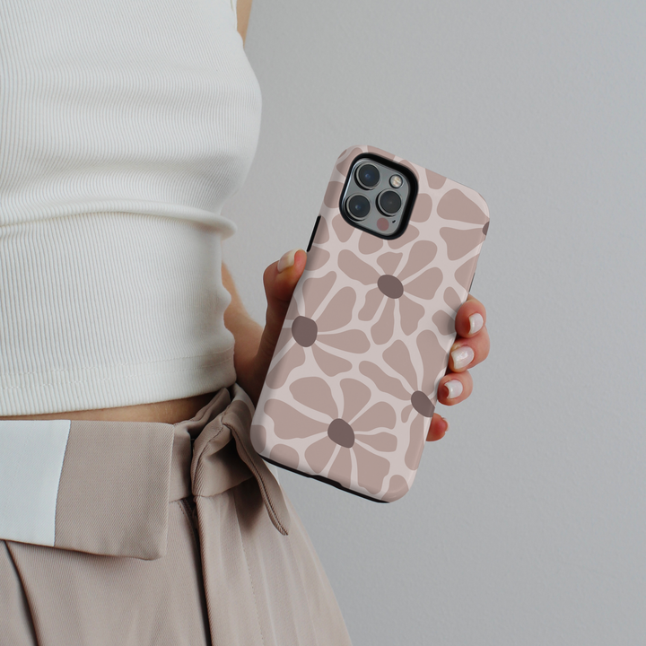 Tough Phone Case - Nude Abstract Flowers