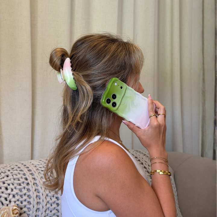 Strawberry Matcha Claw Clip