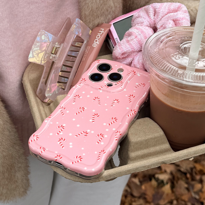 Wavy Phone Case - Candy Canes