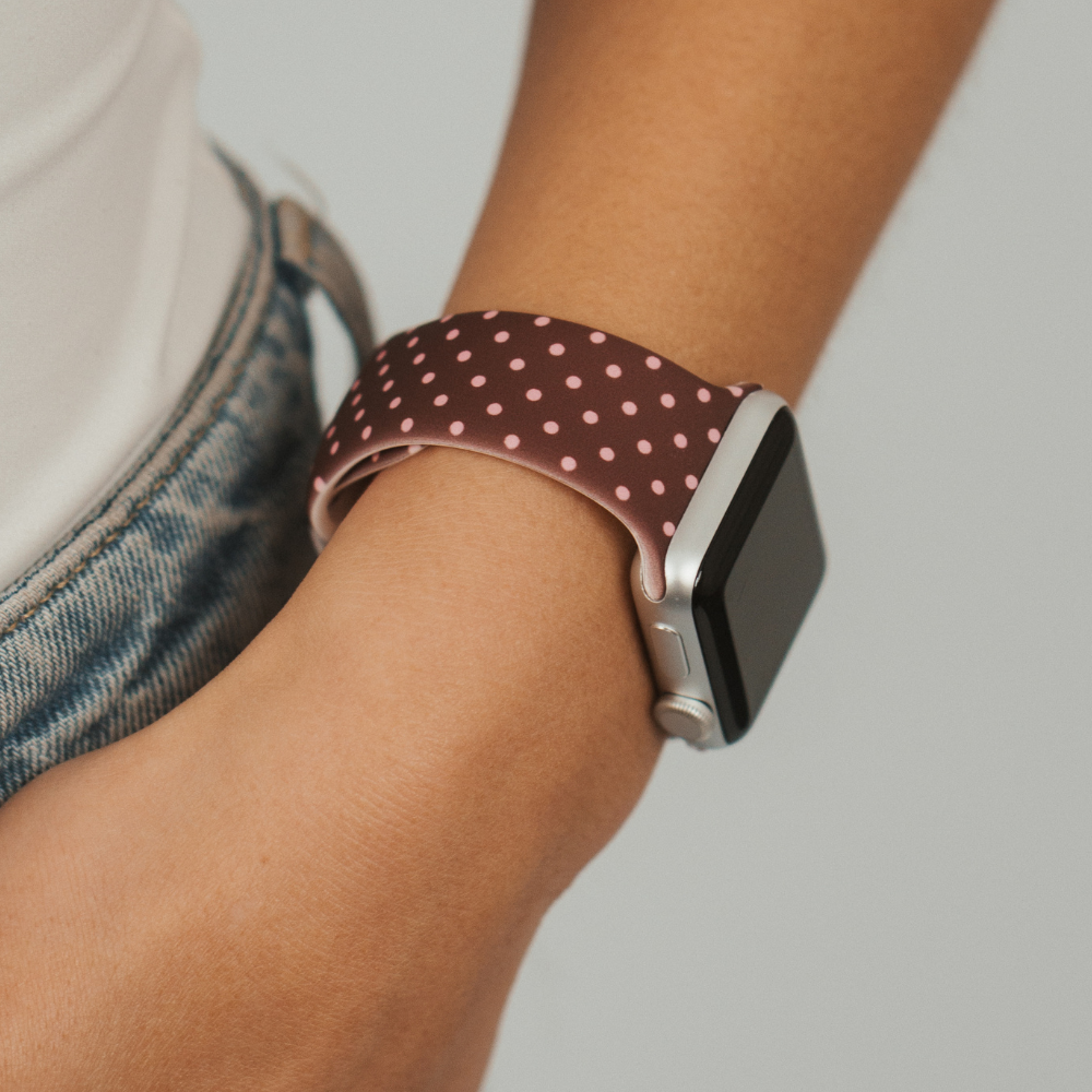 Brown Polka Dot Apple Watch Strap