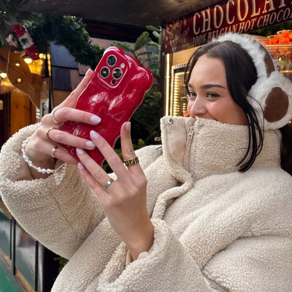 3D Bubble Phone Case - Cherry