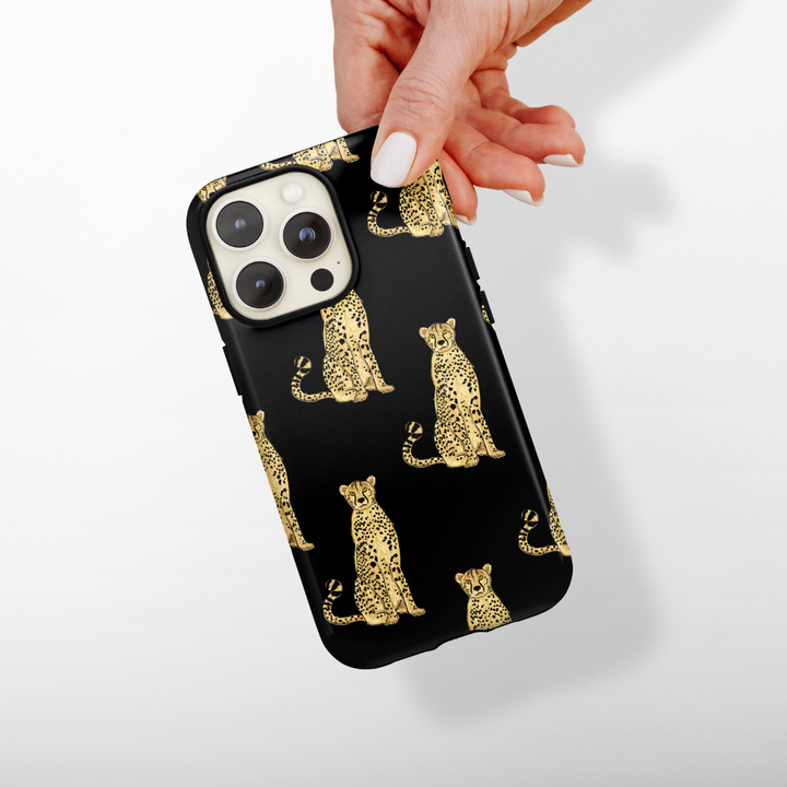 Tough MagSafe® Phone Case - Cheetah on Black