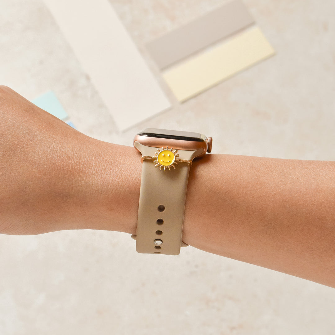 Watch Strap Charm Pack - Gold Smiley Sun