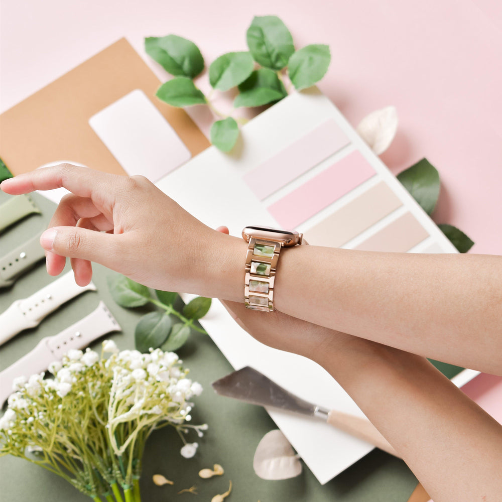 pink-and-green-marble-with-rose-gold-stainless-steel-apple-watch-strap