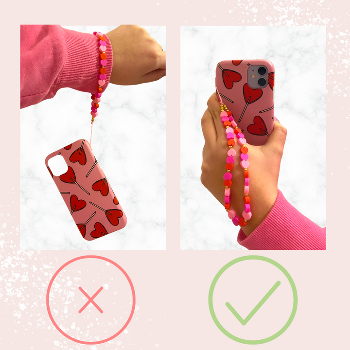 Beaded Phone Strap - Pastel Bears
